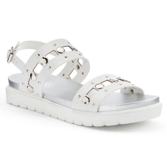 Rock & Republic Shoes - ROCK & REPUBLIC White Silver Stud Boho Sandals 7.5